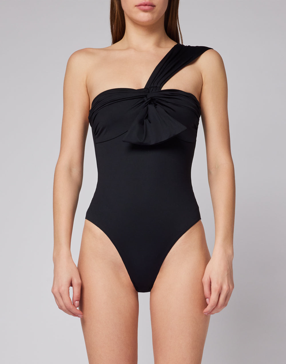 ONE-SHOULDER ONE-PIECE SWIMSUIT WITH BOW